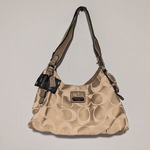 Coach Maggie Khaki Brown Gold Purse Bag